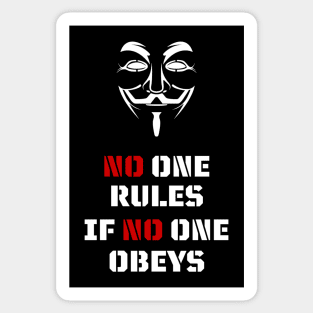 No One Rules If No One Obeys Sticker